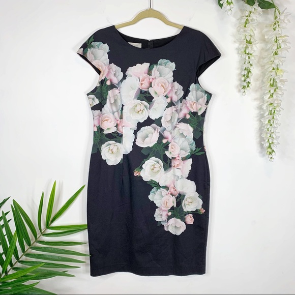 hobbs pink floral dress
